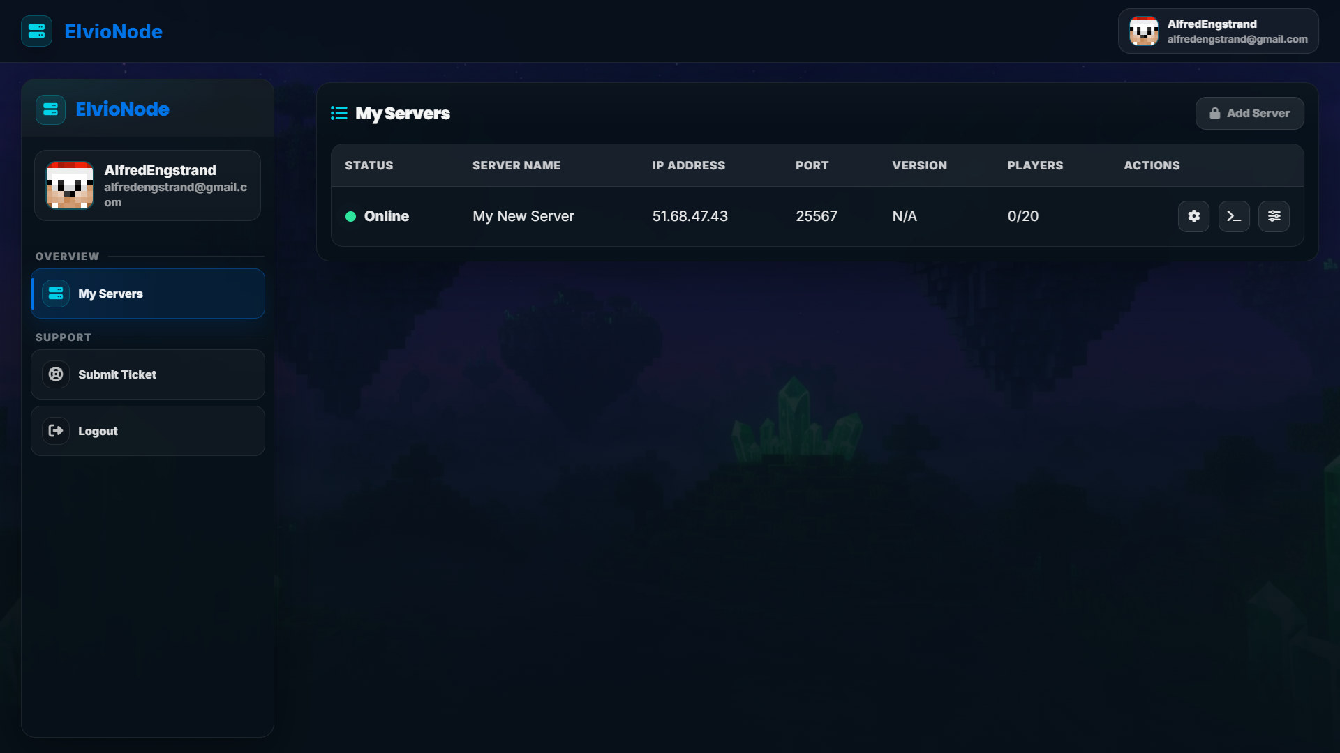 ElvioNode Panel Preview